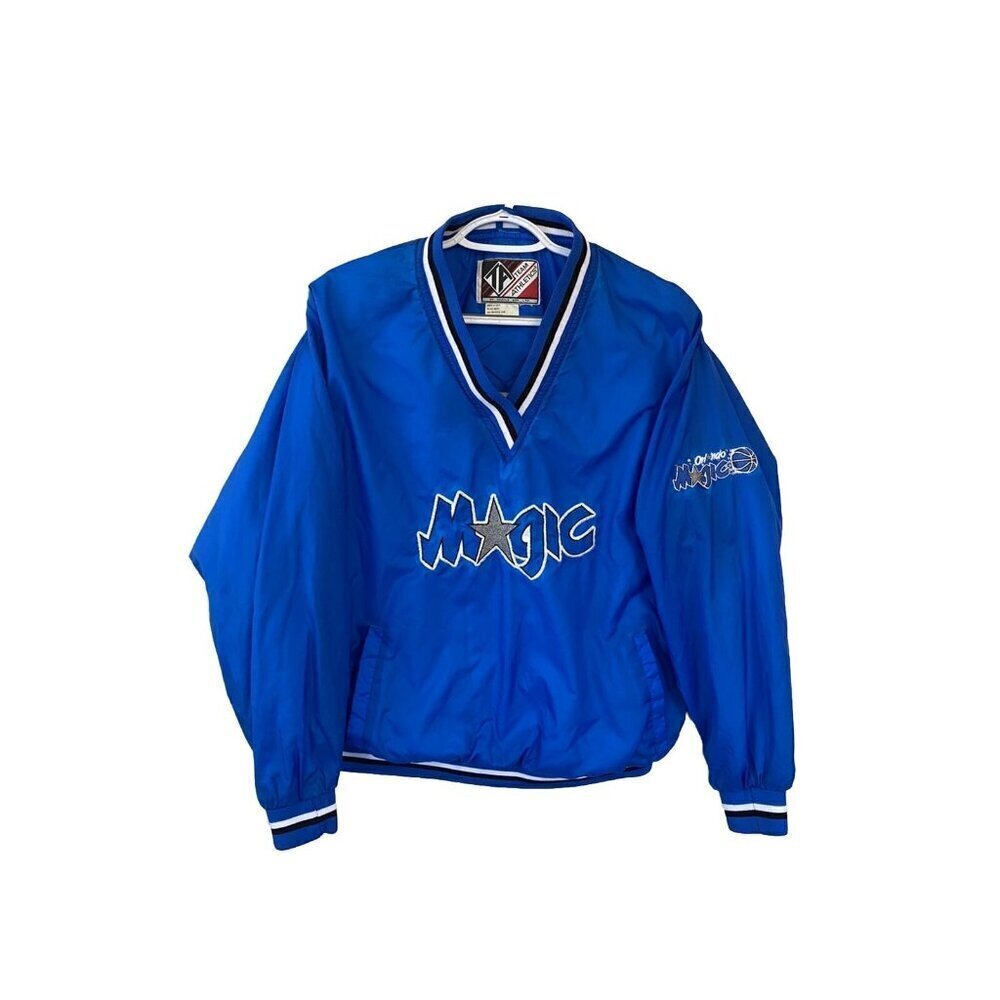Vintage 90s‎ Orlando Magic Dazzle Mfg TA Nylon Pullover Starter Style NBA